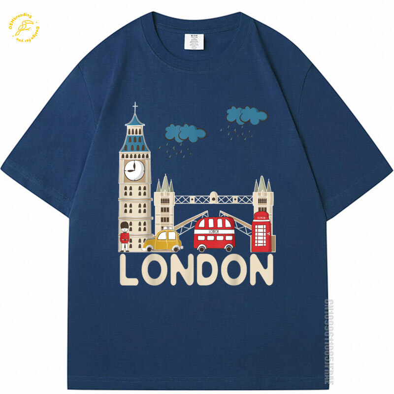 Streetwear Brand London - Rainy London Tshirt Cute Souvenir Oversized
