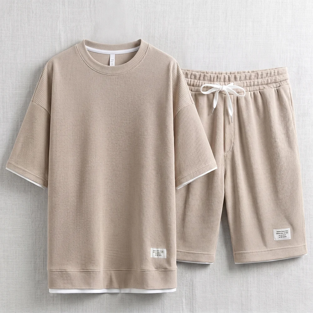 Summer Men's Waffle Knit Track - Streetwear Brand Shorts review and price