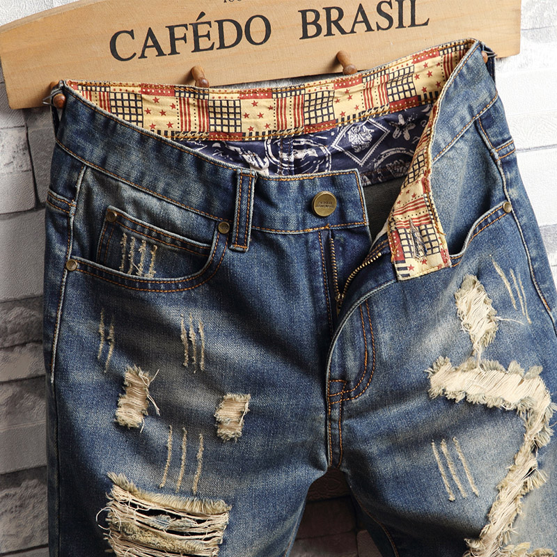 Ripped Hip-hop Denim Shorts Me - Streetwear Brand Shorts review and price