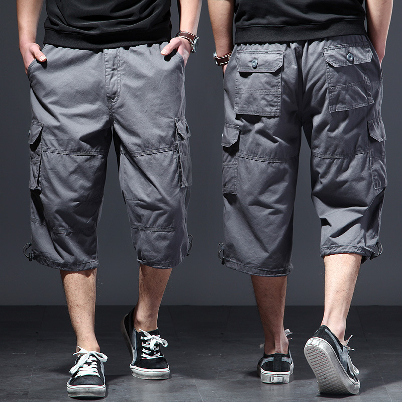 Men's Cotton 3/4 Pants Loose P - Streetwear Brand Shorts review and price