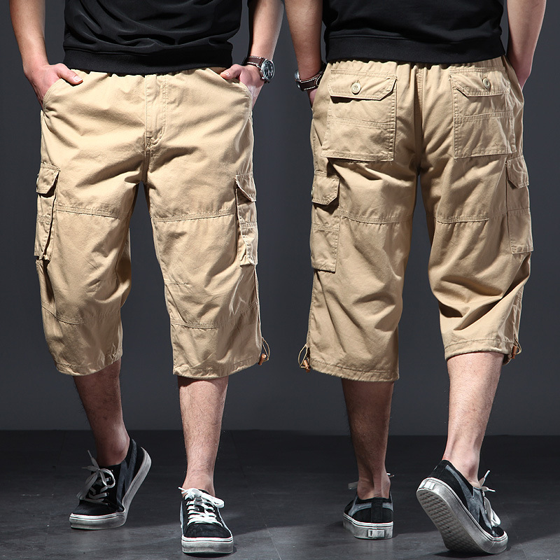Men's Cotton 3/4 Pants Loose P - Streetwear Brand Shorts review and price