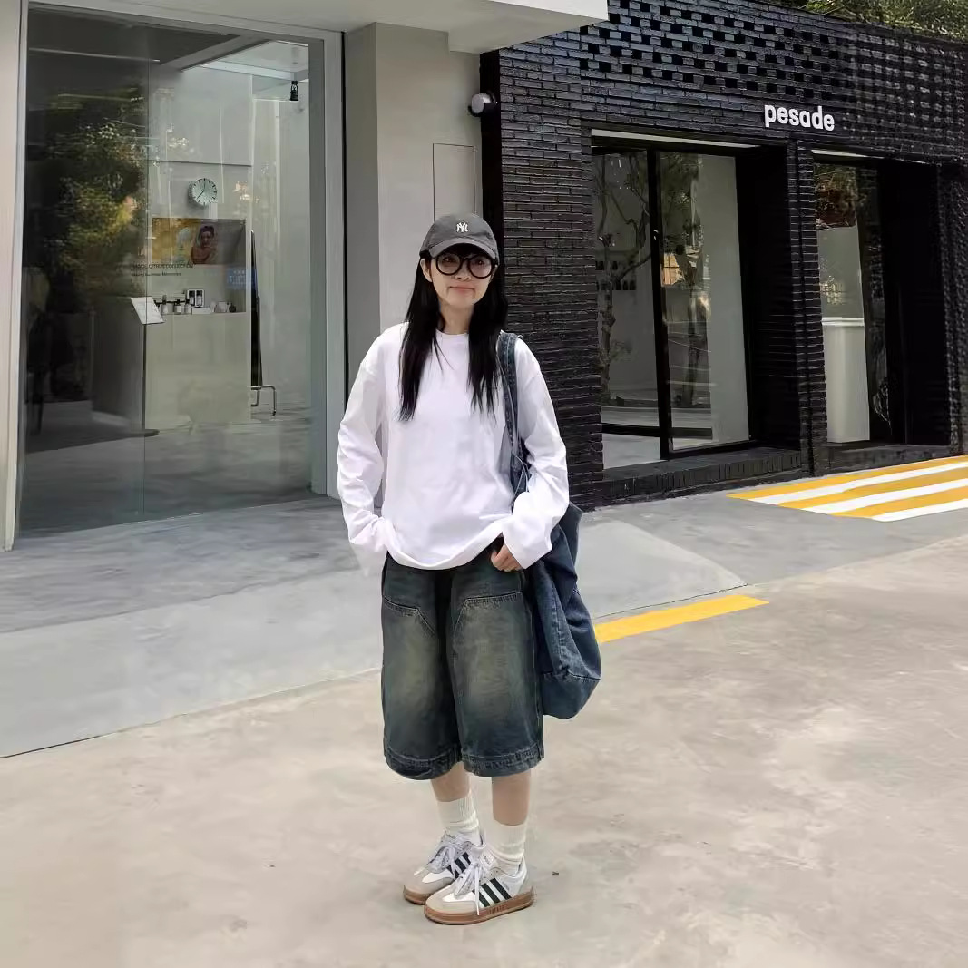 Women Y2K Vintage Baggy Jean S - Streetwear Brand Shorts review and price