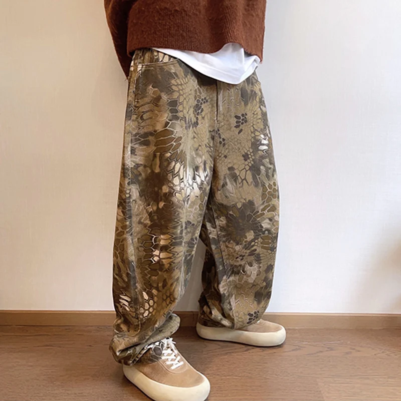 New Men Chic Snake Print Stree - Streetwear Brand Popular review and price