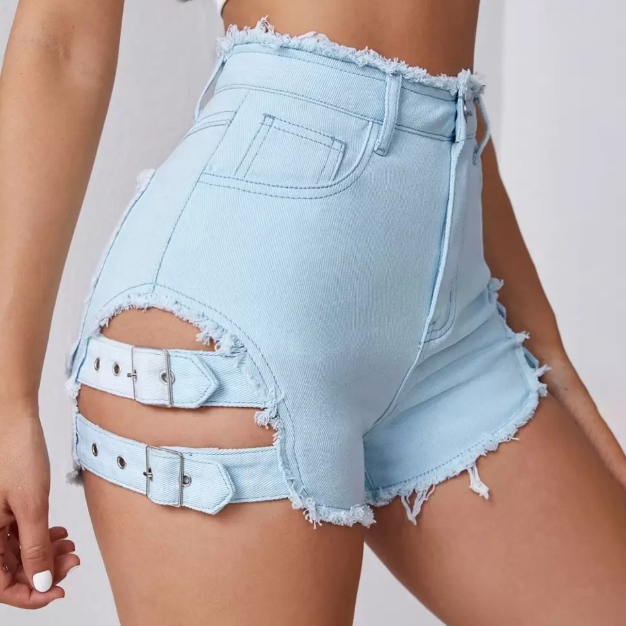 Women High Waist Denim Shorts  - Streetwear Brand Shorts review and price
