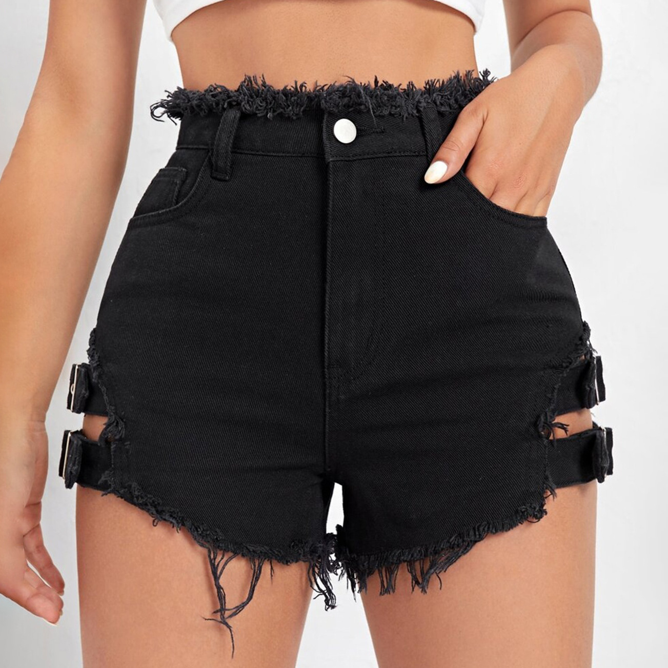 Women High Waist Denim Shorts  - Streetwear Brand Shorts review and price