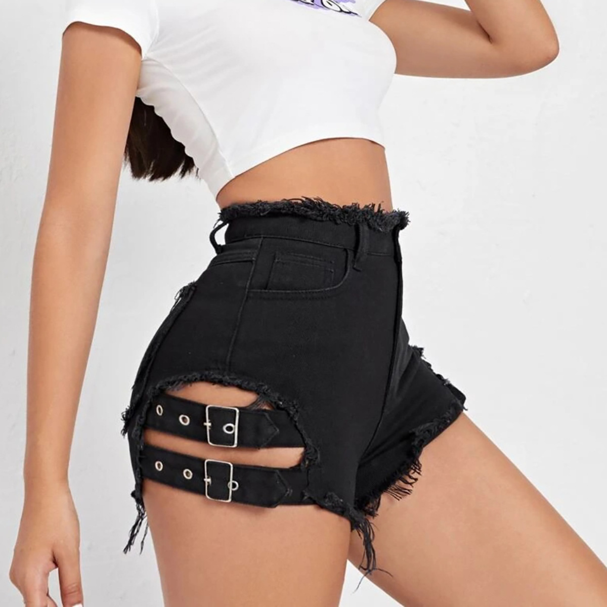 Women High Waist Denim Shorts  - Streetwear Brand Shorts review and price