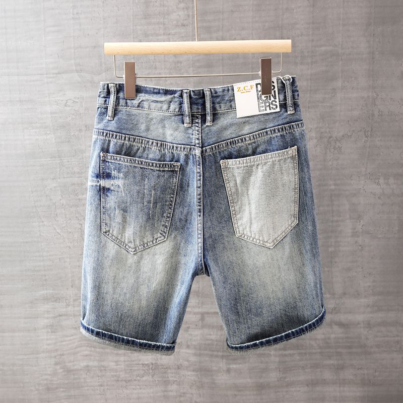 Men's Short Jeans Pants with P - Streetwear Brand Shorts review and price