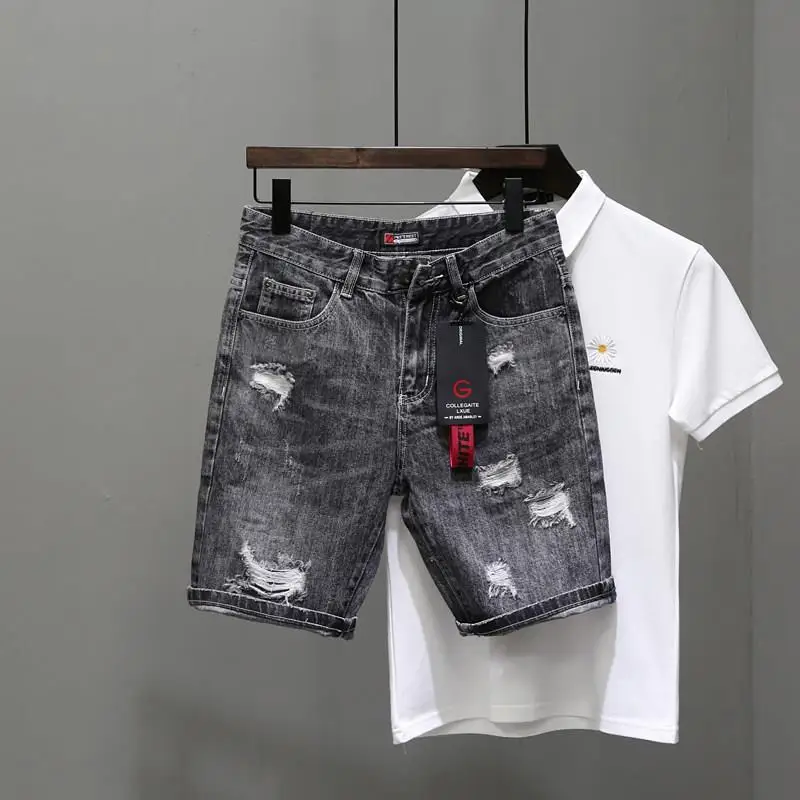 Men's Short Jeans Pants Black  - Streetwear Brand Shorts review and price